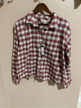 Alpine Red and White Plaid Button-Down Shirt - NWT